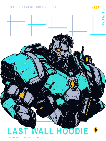 BULWARK LAST WALL HOODIE: back artwork preview