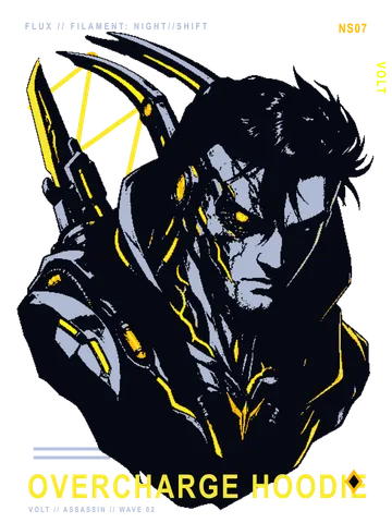 VOLT OVERCHARGE HOODIE: back artwork preview