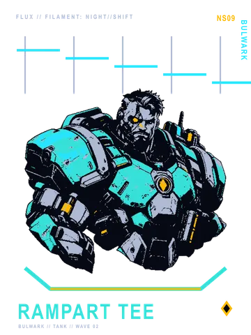 BULWARK RAMPART TEE: back artwork preview