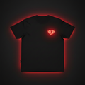 FLX AWAY Red Side tee, with the Break Theirs First slogan printed across the chest under the FLUX mark.