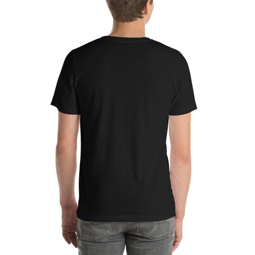 Back view of the black FLX GENESIS 01 Crystal Tee, showing its plain back.